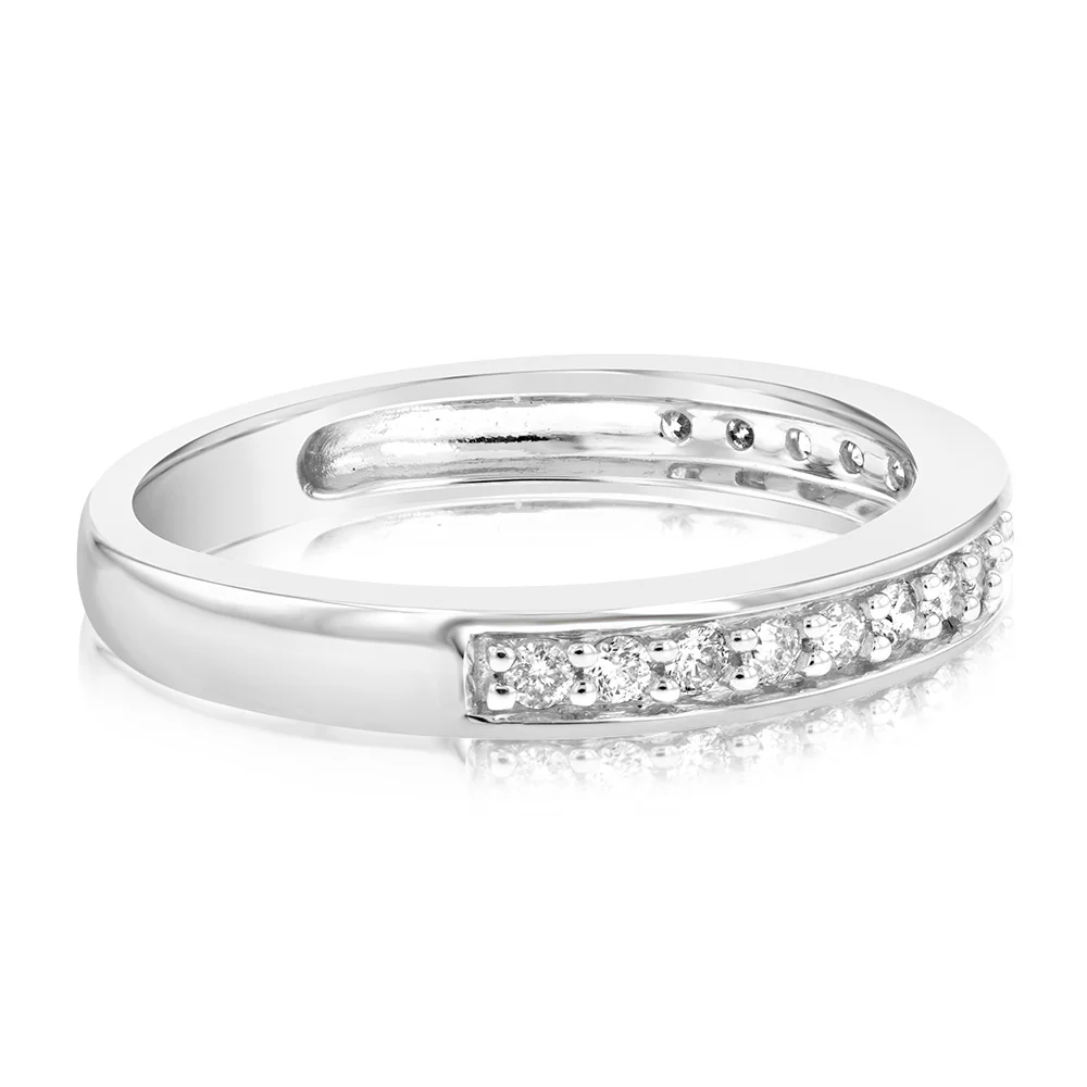 1/4 Carat Diamond Eternity Ring in 10ct White Gold - Image 2