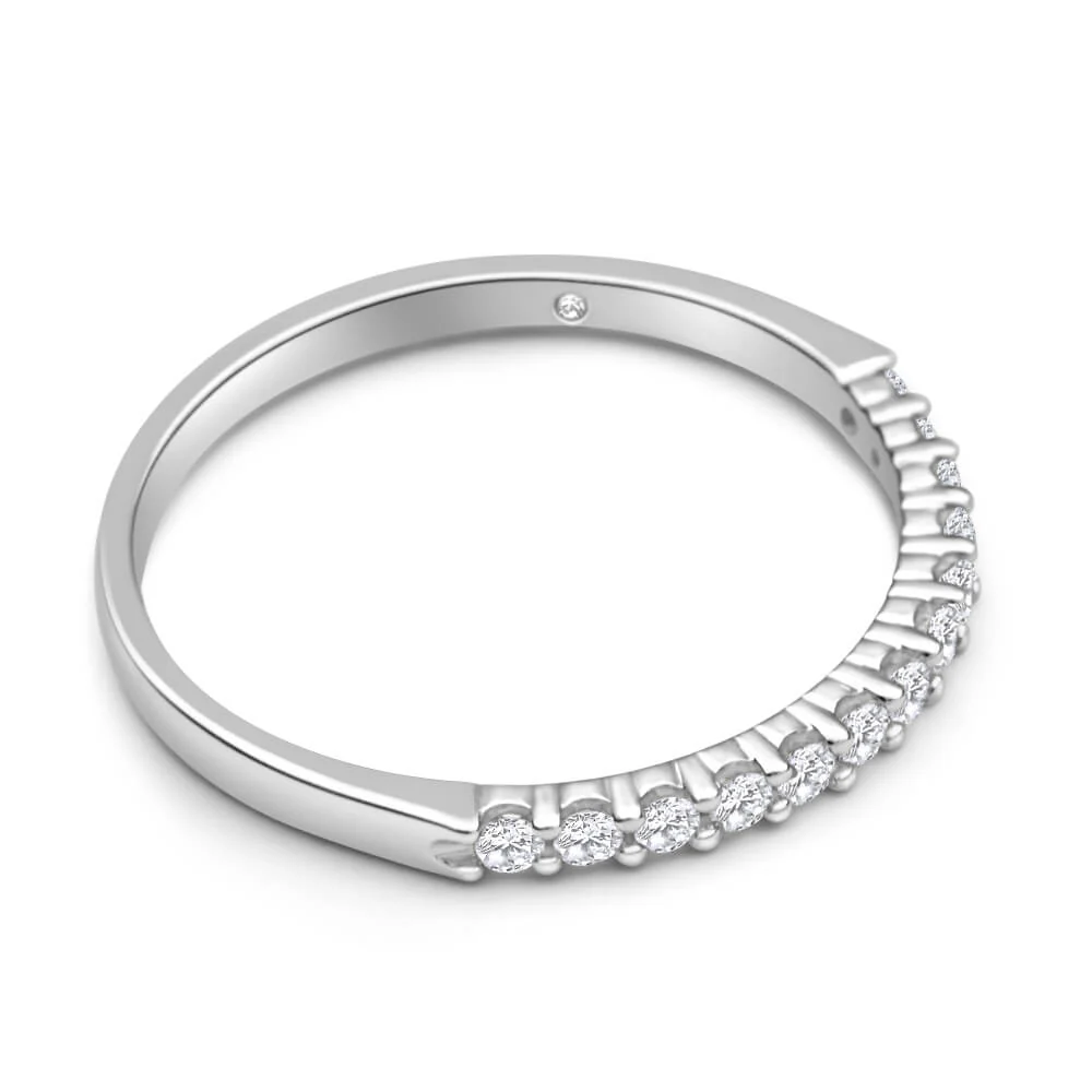 1/4 Carat Flawless Cut 18ct White Gold Claw Set Diamond Ring - Image 2