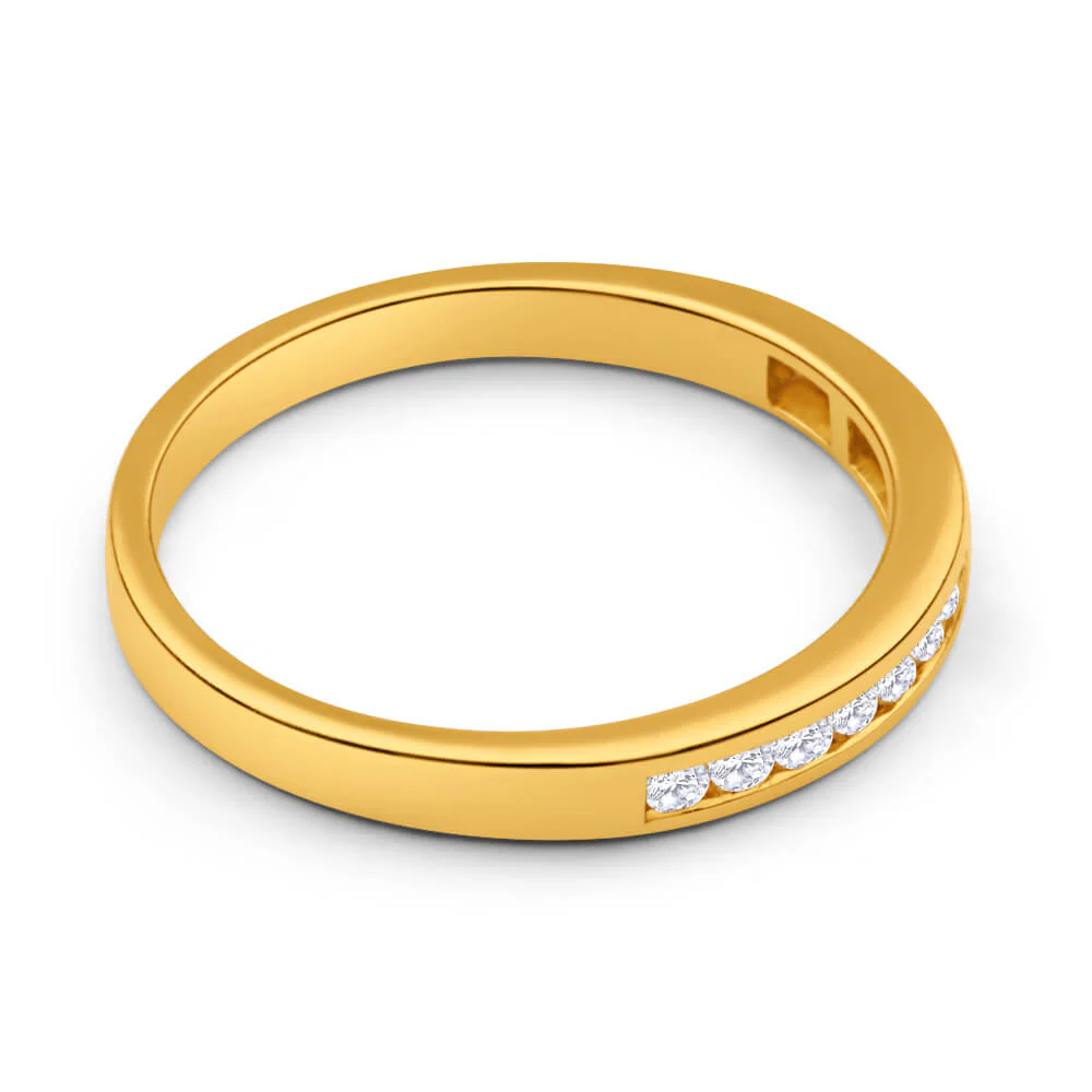 1/4 Carat Flawless Cut 18ct Yellow Gold Diamond Ring - Image 2