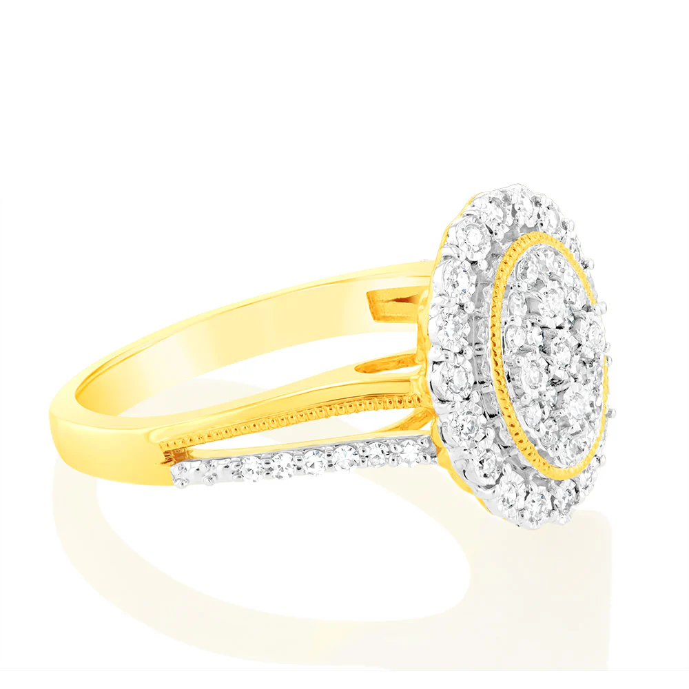 1/4 Carat Luminesce Lab Grown Diamond Ring In 9ct Yellow Gold - Image 2