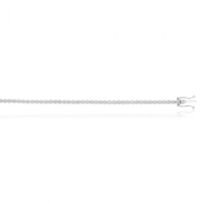 1/4 Carat Luminesce Lab Grown Diamond Silver Tennis Bracelet Length 17.5cm - Image 2