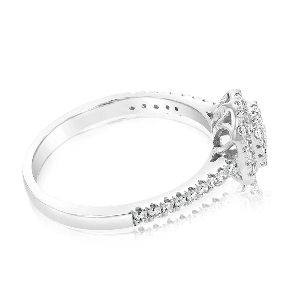 1/4 Carat Luminesce Laboratory Grown Silver Ring with 57 Diamonds - Image 2