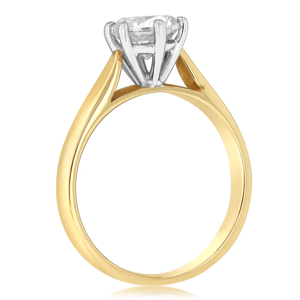 1.5 Carat Australian Diamond Solitaire Ring in 9ct Yellow Gold - Image 3