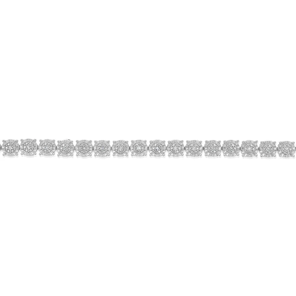 1/5 Carat Diamond 18cm Tennis Bracelet  in Sterling Silver - Image 3