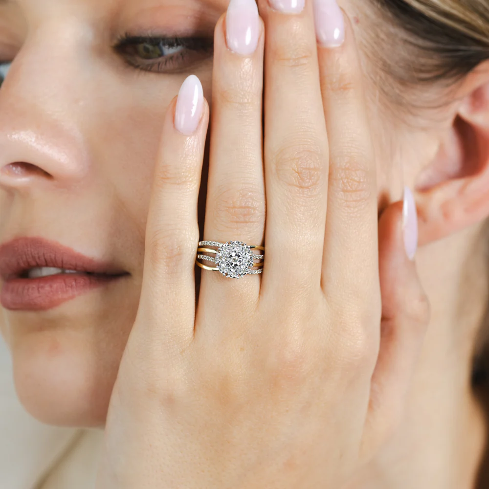 1/5 Carat Diamond Dress Ring in 9ct Yellow Gold - Image 3