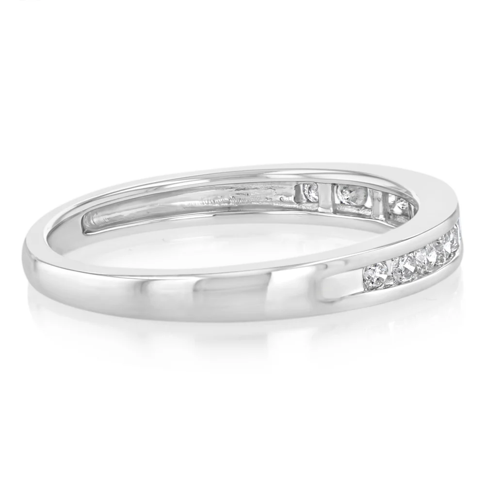 1/5 Carat Diamond Eternity Ring in 10ct White Gold - Image 2