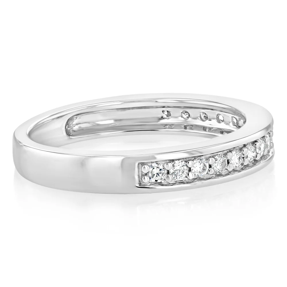 1/5 Carat Diamond Eternity Ring in 10ct White Gold - Image 2
