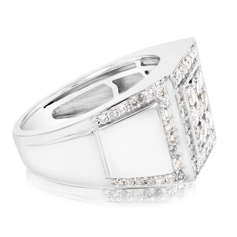 1.5 Carat Diamond Gents Ring in 10ct White Gold - Image 2