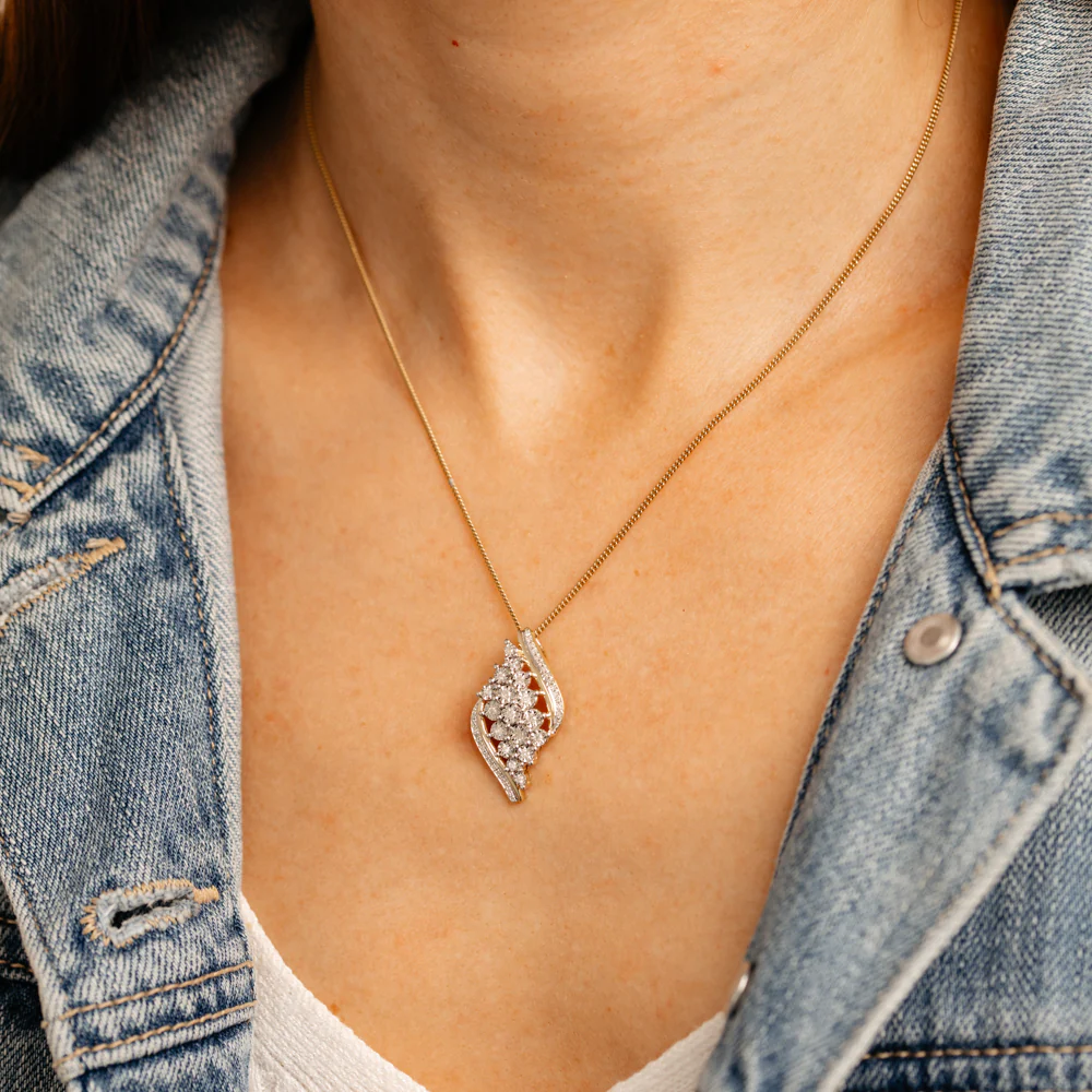 1/5 Carat Diamond Pendant in 9ct Yellow Gold - Image 2