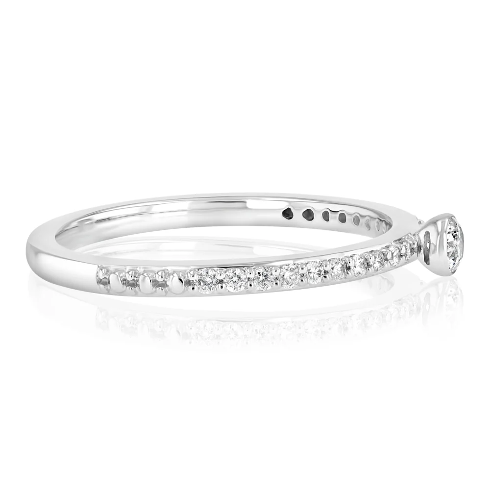 1/5 Carat Diamond Ring in 10ct White Gold - Image 2