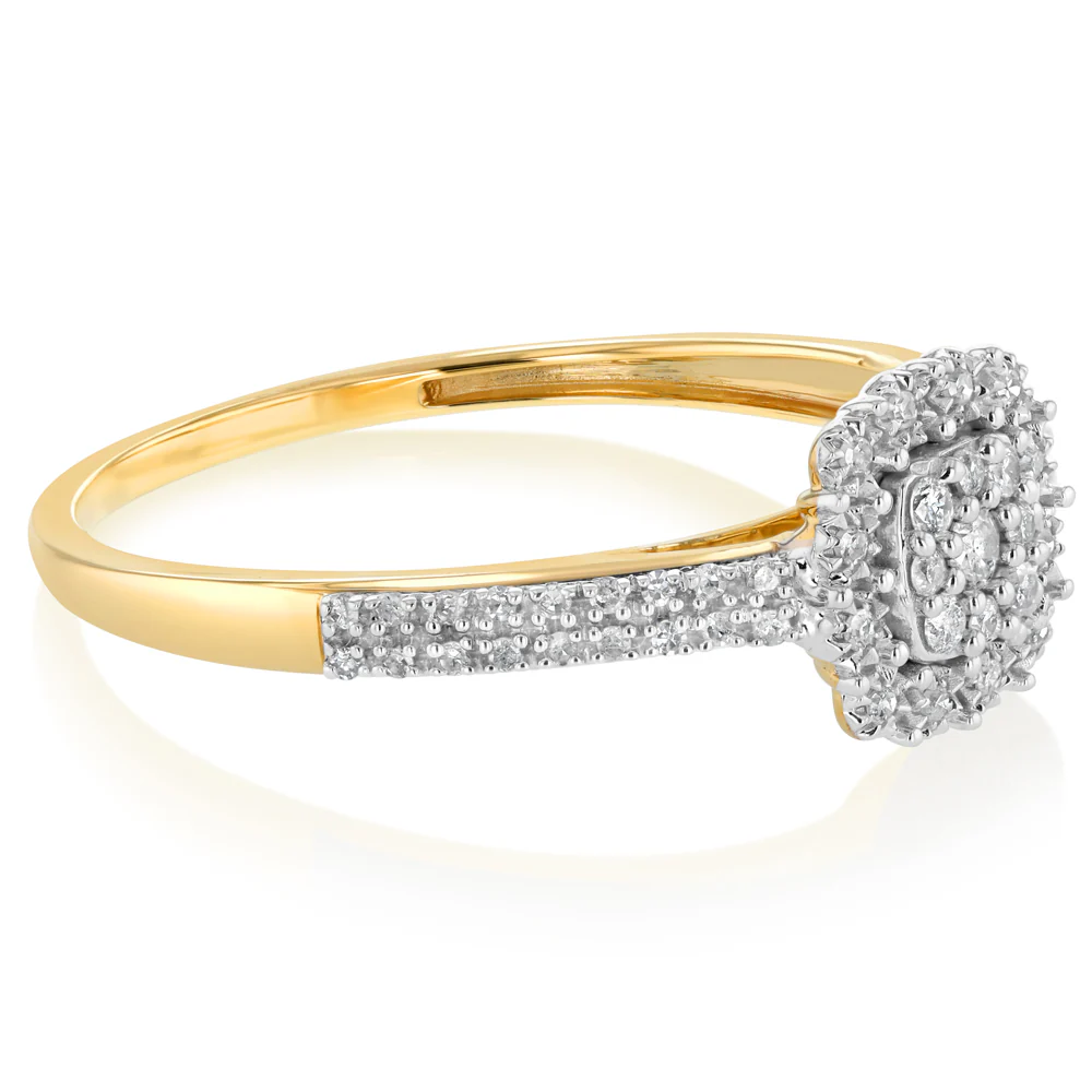1/5 Carat Diamond Ring in 9ct Yellow Gold - Image 2