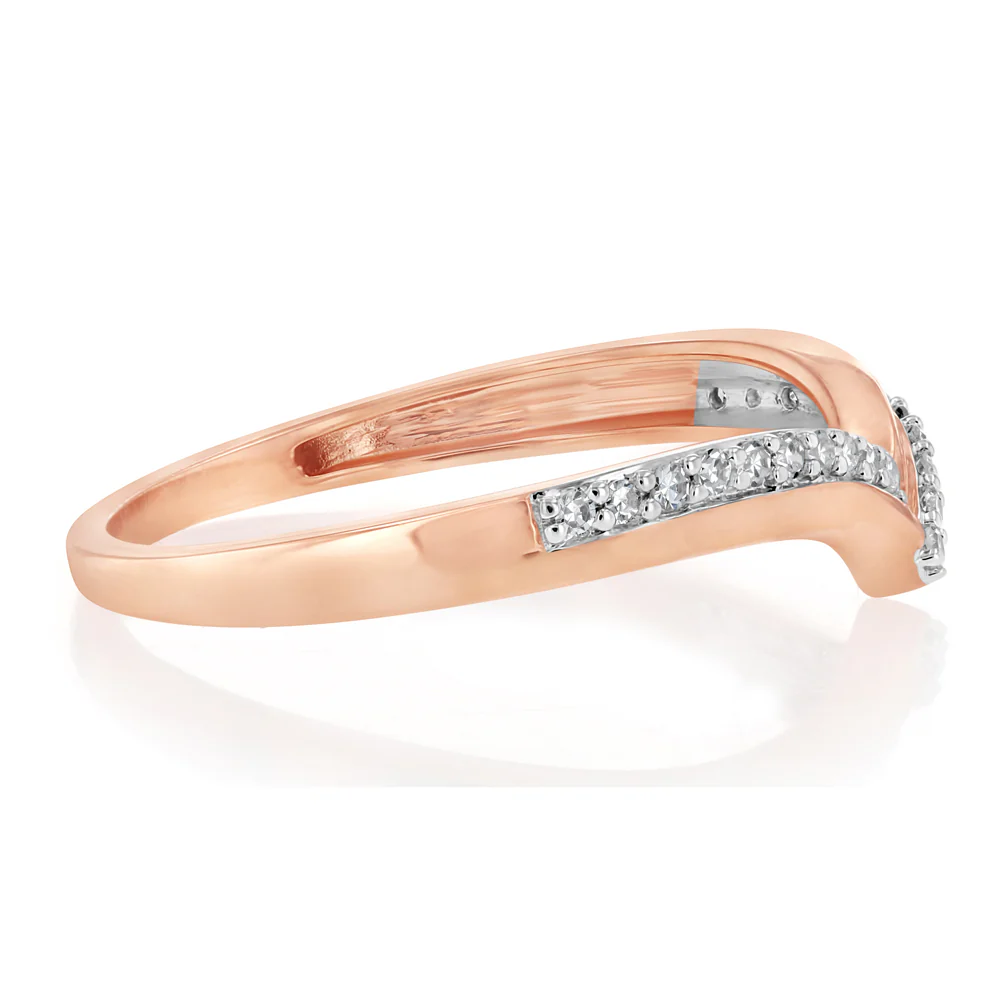1/6 Carat Diamond Eternity Ring in 9ct Rose Gold - Image 2