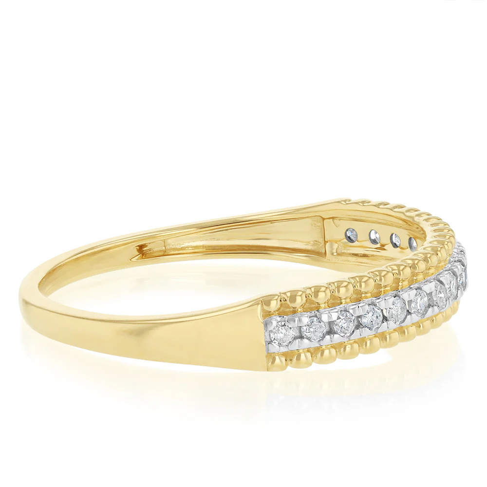 1/6 Carat Diamond Eternity Ring in 9ct Yellow Gold - Image 2