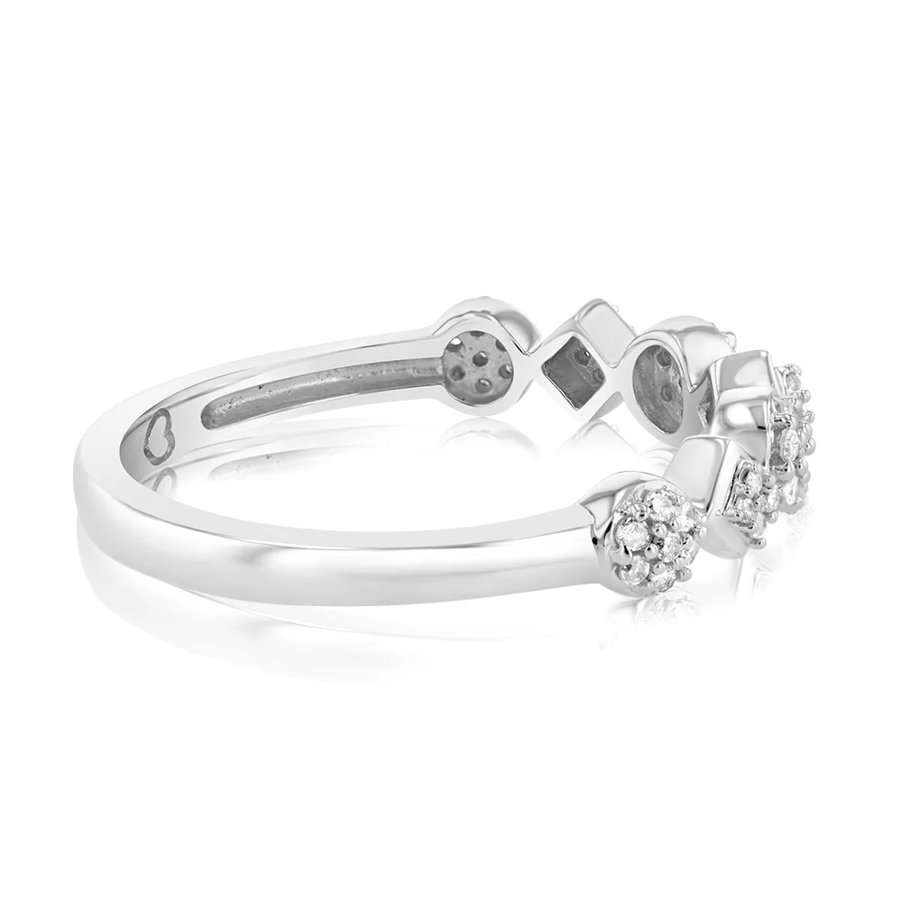 1/6 Carat Diamond Ring in 10ct White Gold - Image 2