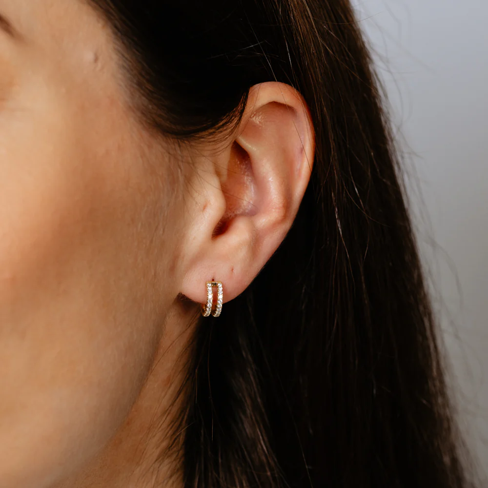 1/6 Carat Diamond Stud Earrings in 10ct Yellow Gold - Image 2