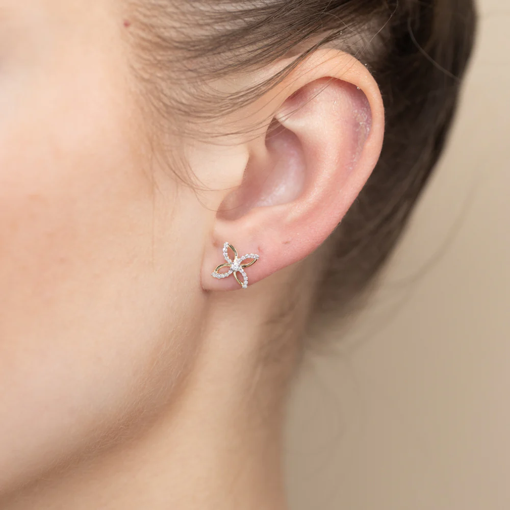 1/6 Carat Diamond Stud Earrings in 9ct Yellow Gold - Image 2