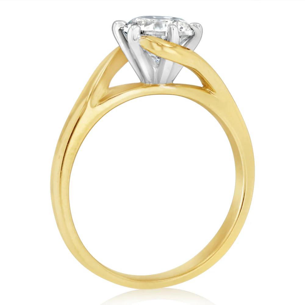 1 Carat Australian Diamond Solitaire Ring in 9ct Yellow Gold - Image 3