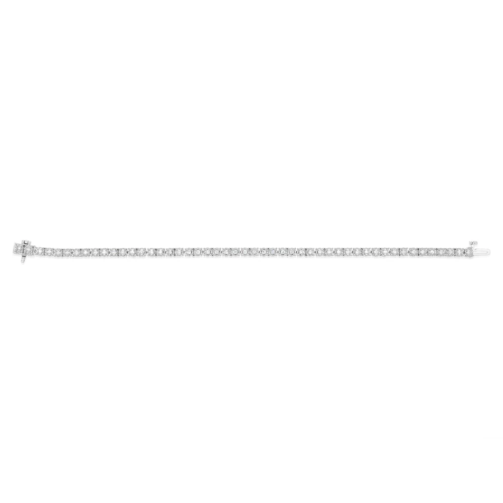 1 Carat Diamond 18cm Tennis Bracelet with Brilliant Cut Diamonds in Sterling Silver - Image 2
