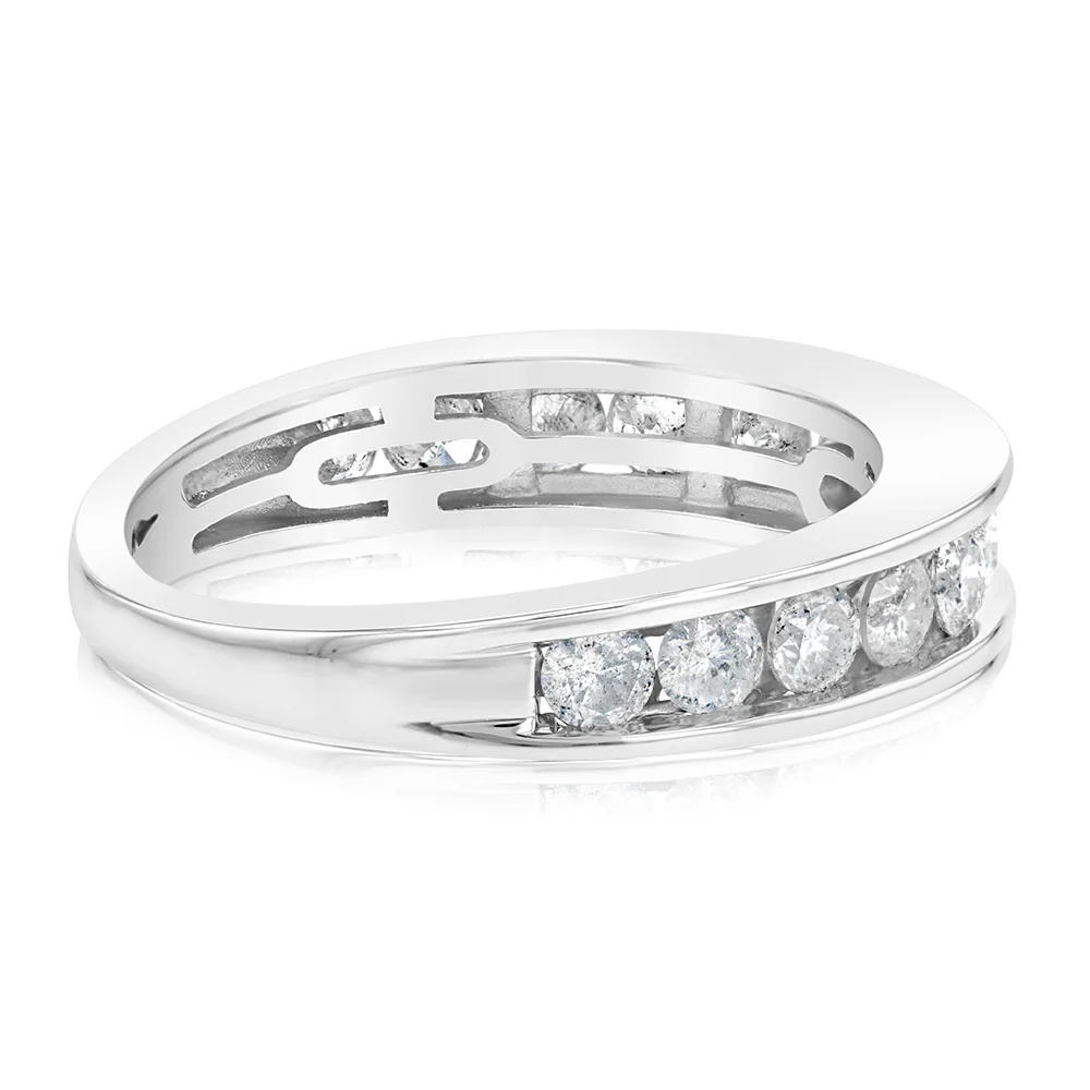 1 Carat Diamond Eternity Ring in 10ct White Gold - Image 2