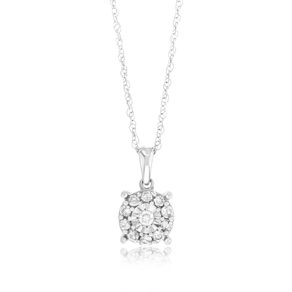1 Carat Diamond Solitaire Earring & Pendant Set in Sterling Silver - Image 2