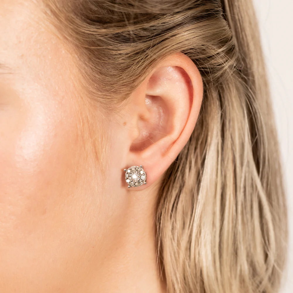 1 Carat Diamond Solitaire Earring & Pendant Set in Sterling Silver - Image 4