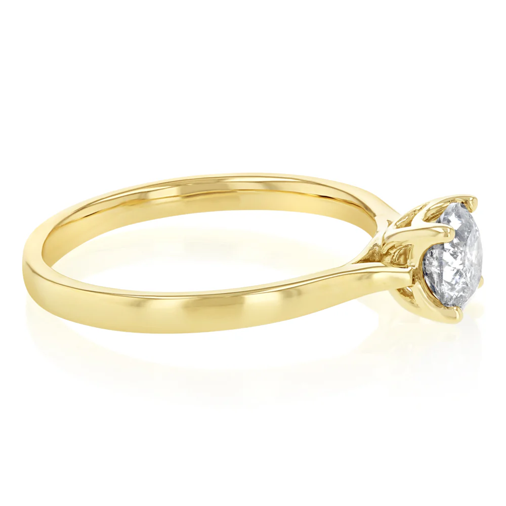 1 Carat Diamond Solitaire Ring in 9ct Yellow Gold - Image 2