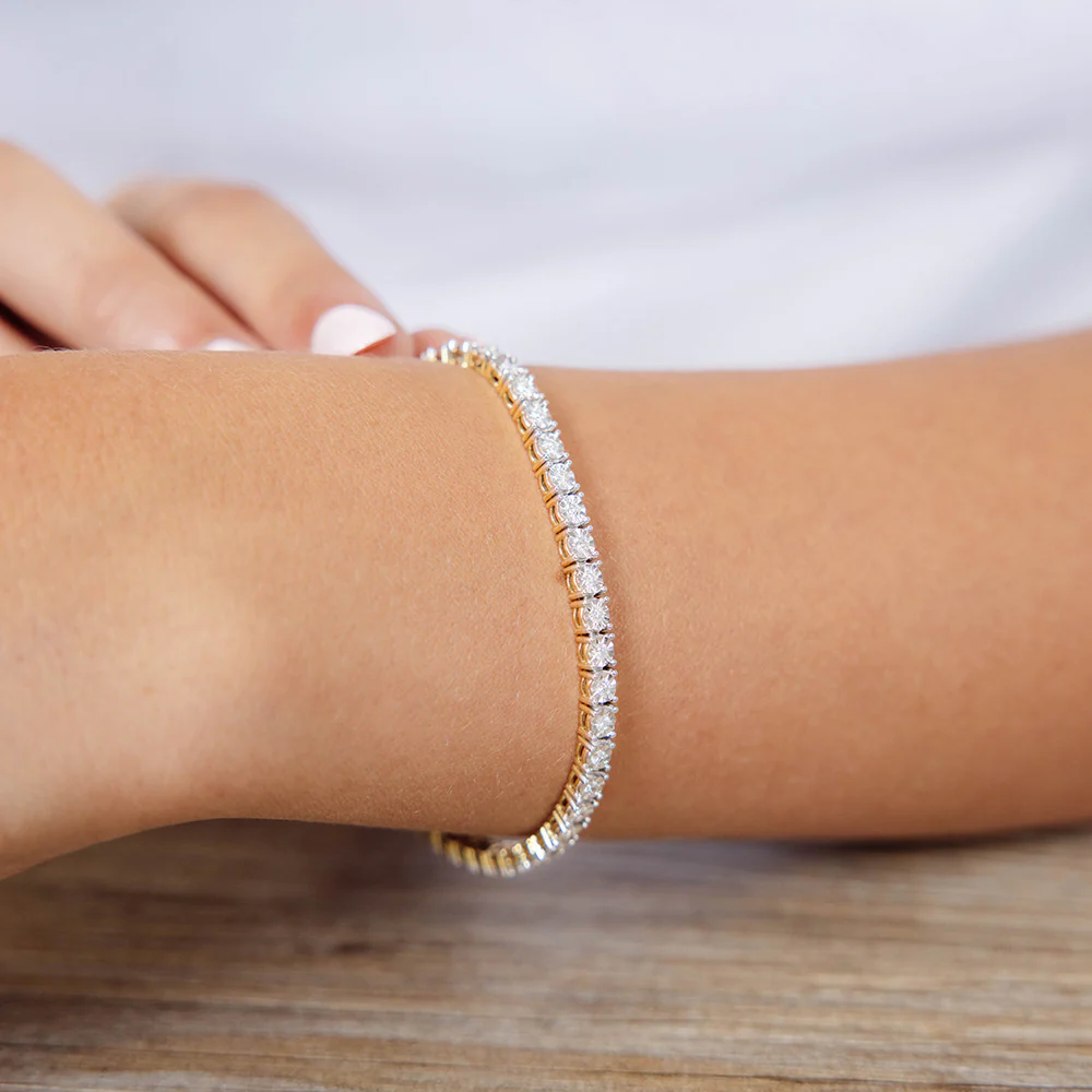 1 Carat Diamond Tennis Bracelet in 9ct Yellow Gold - Image 4