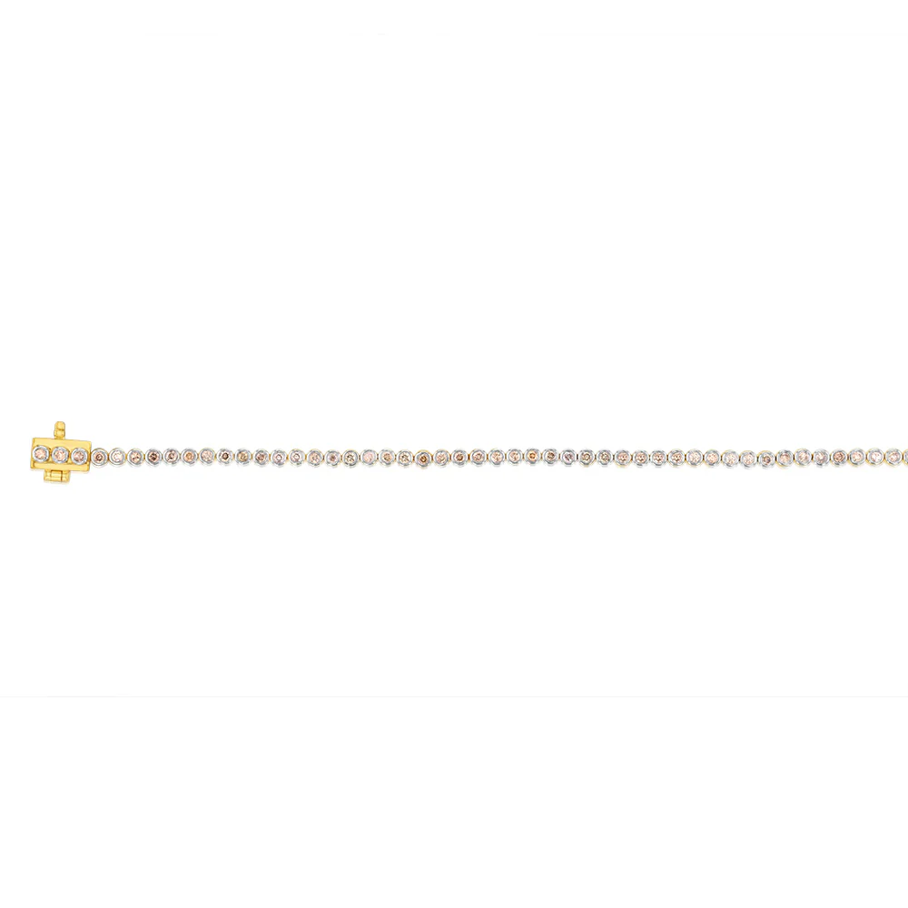 1 Carat Diamond Tennis Bracelet in 9ct Yellow Gold - Image 2