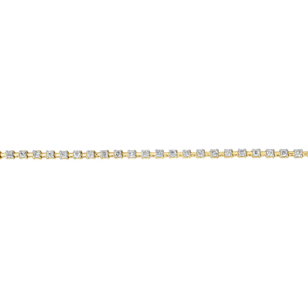 1 Carat Diamond Tennis Bracelet in 9ct Yellow Gold - Image 4