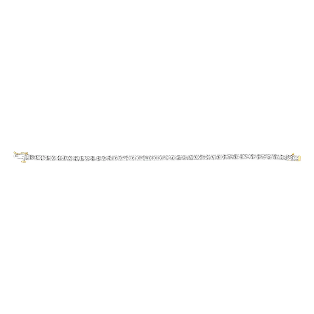 1 Carat Diamond Tennis Bracelet in 9ct Yellow Gold - Image 3