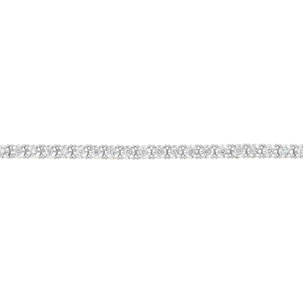 1 Carat Diamond Tennis Bracelet in 9ct Yellow Gold - Image 4