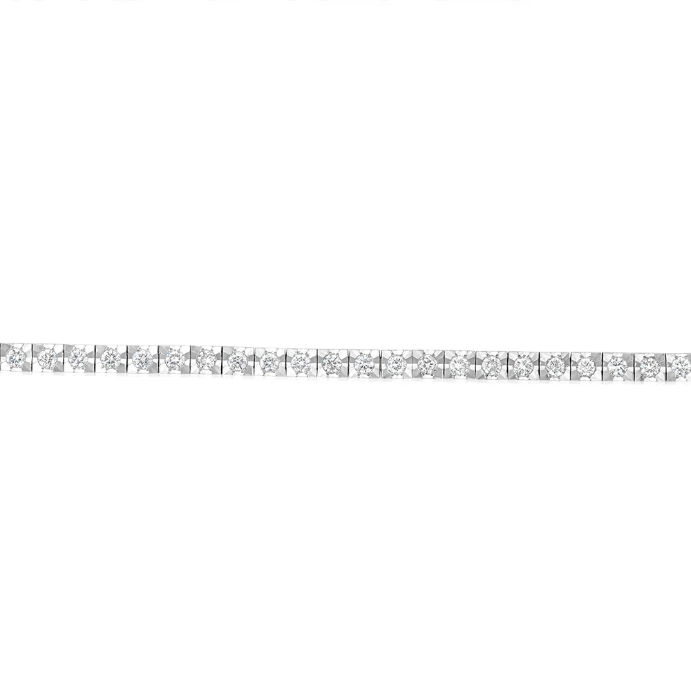 1 Carat Luminesce Lab Grown Diamond Tennis Bracelet in 9ct White Gold - Image 3