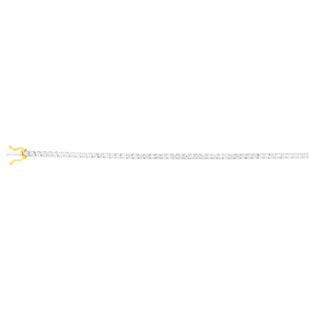 1 Carat Luminesce Lab Grown Diamond Tennis Bracelet in 9ct Yellow Gold - Image 3