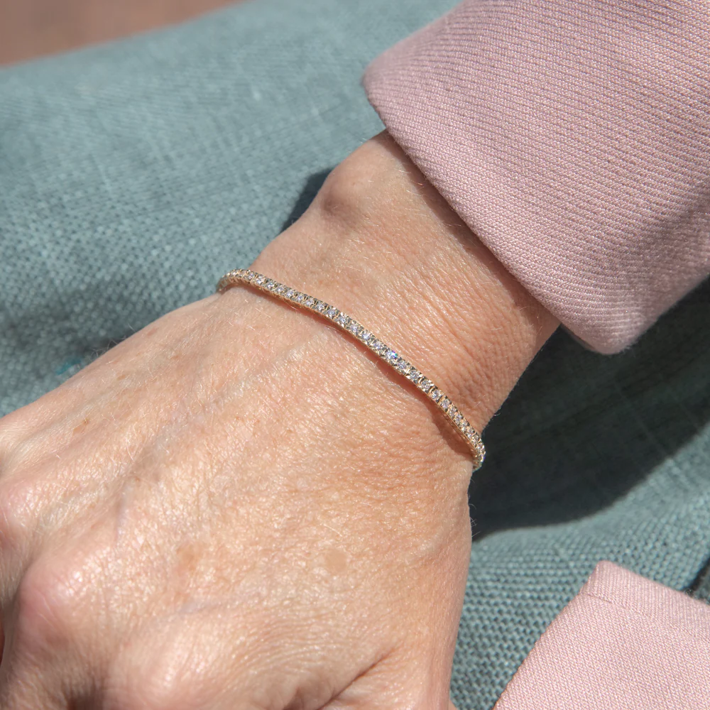 1 Carat Luminesce Lab Grown Diamond Tennis Bracelet in 9ct Yellow Gold - Image 4