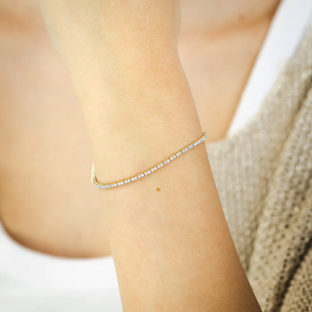 1 Carat Luminesce Lab Grown Diamond Tennis Bracelet in 9ct Yellow Gold - Image 5