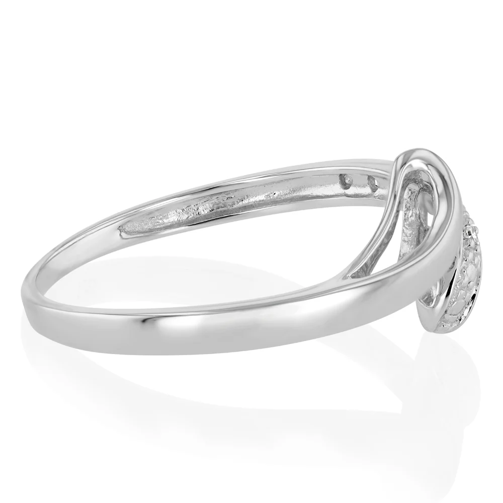 1 Diamond Dress Ring in Sterling Silver - Image 2