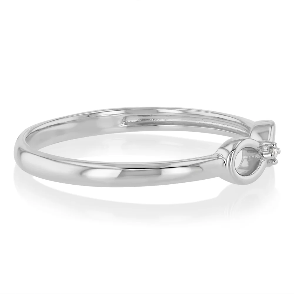 1 Diamond Dress Ring in Sterling Silver - Image 2