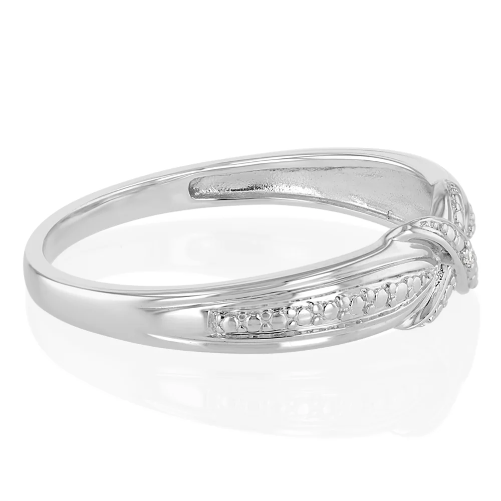 1 Diamond Dress Ring in Sterling Silver - Image 2