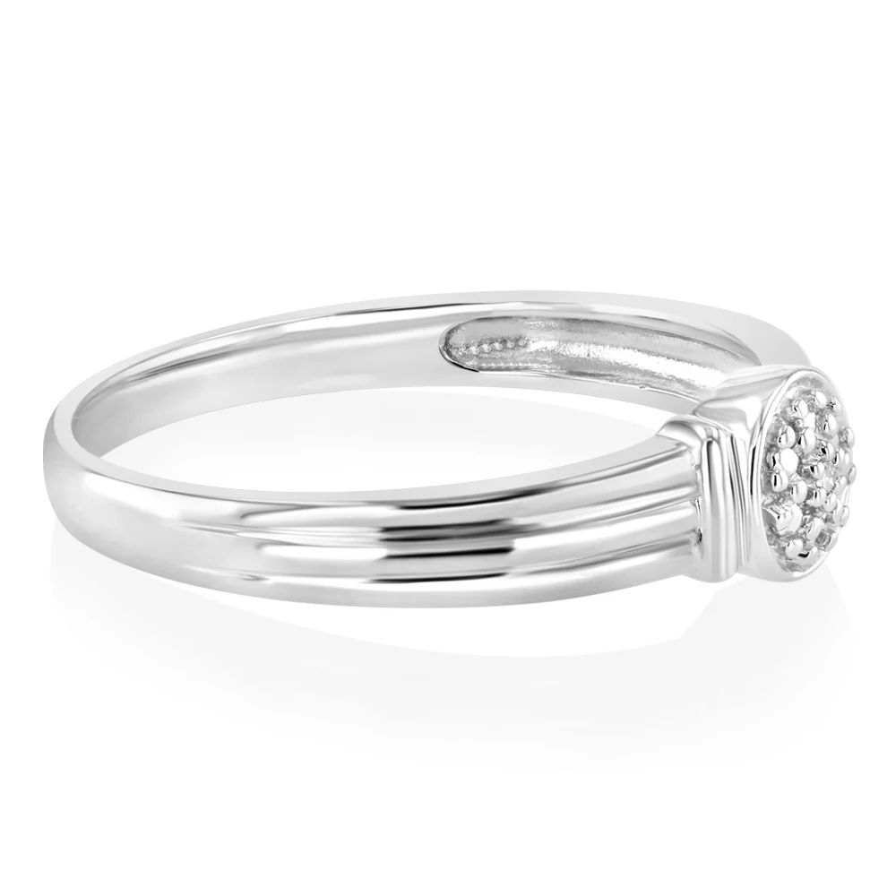 1 Diamond Dress Ring in Sterling Silver - Image 2