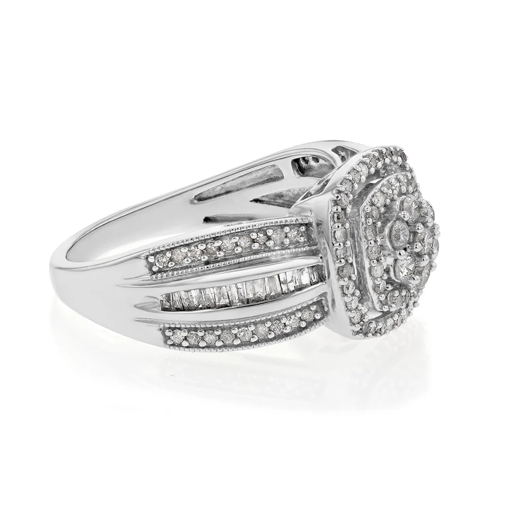 10ct White Gold 3/4 Carat Diamond Ring - Image 2