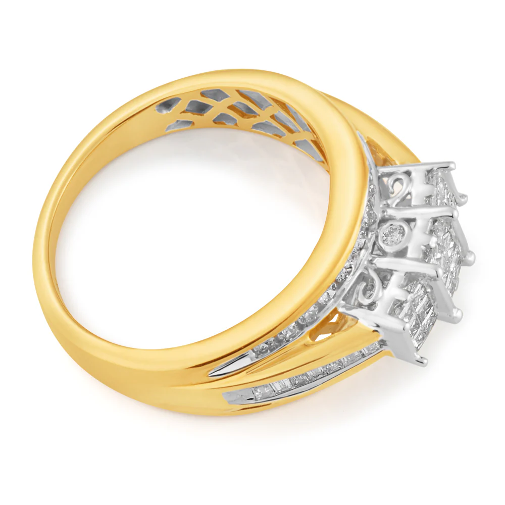 10ct Yellow Gold 1.00 Carat Diamond Ring - Image 2