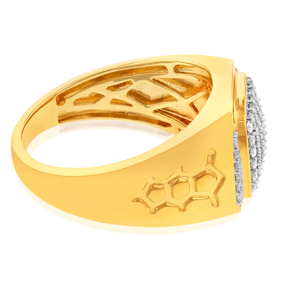 10ct Yellow Gold 1/2 Carat Diamond Ring - Image 2