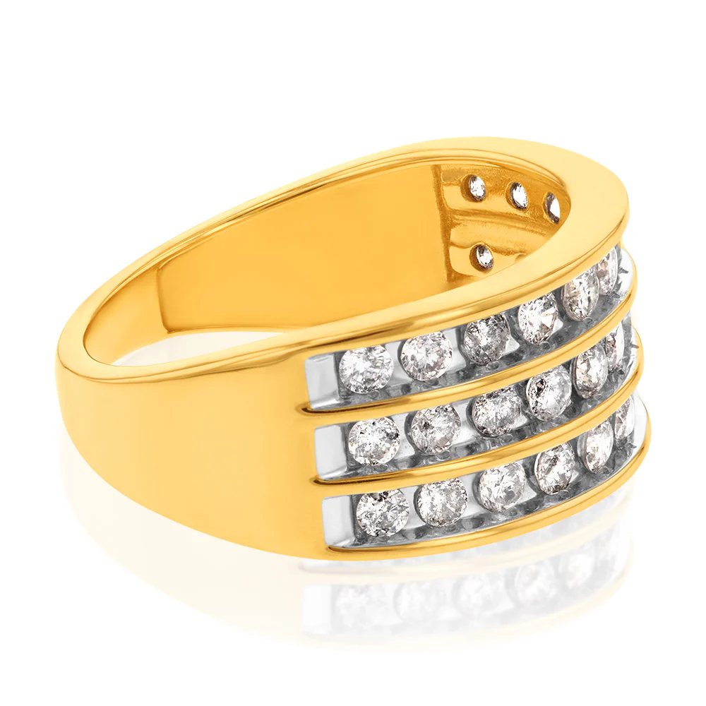 10ct Yellow Gold 1 Carat Diamond Ring - Image 2
