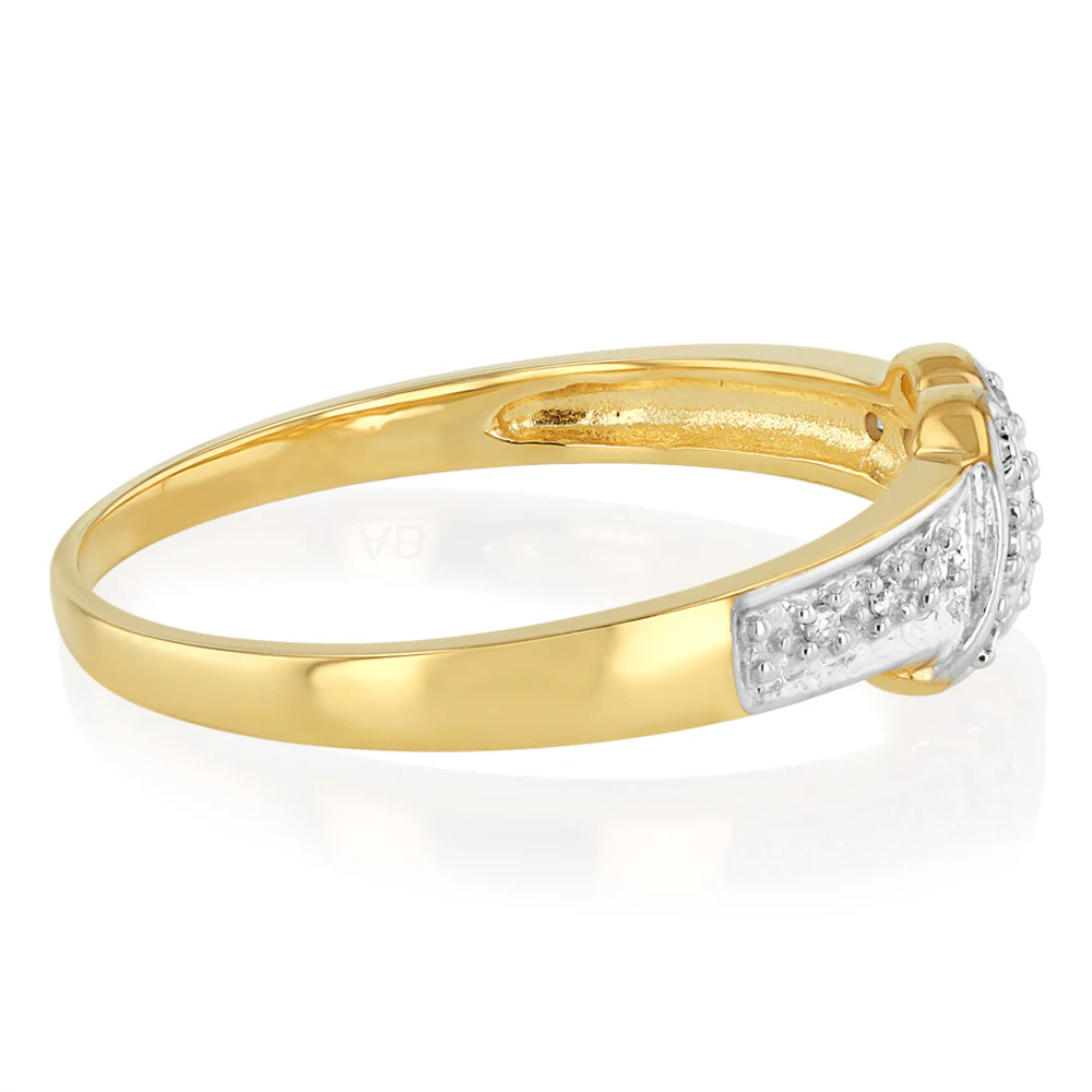 12 Diamond Dress Ring in 9ct Yellow Gold - Image 2