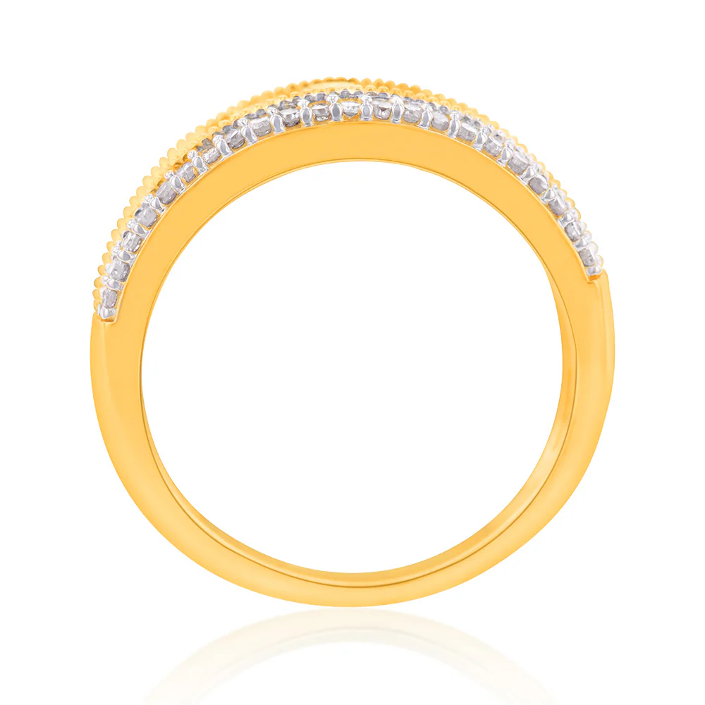14ct Gold Plated Sterling Silver1 Carat Diamond Ring with Australian Diamonds - Image 2
