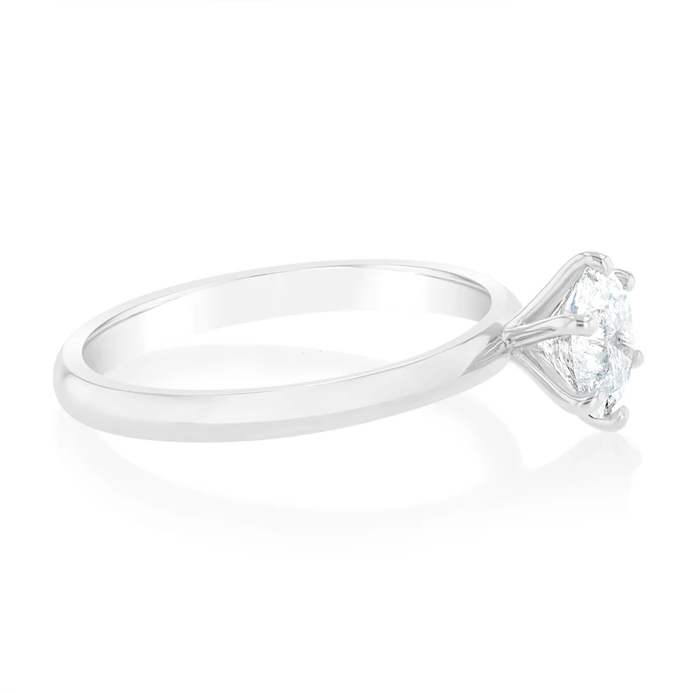 14ct White Gold Solitaire Ring with 1.00 Carat HJ P1/3 Diamond - Image 2