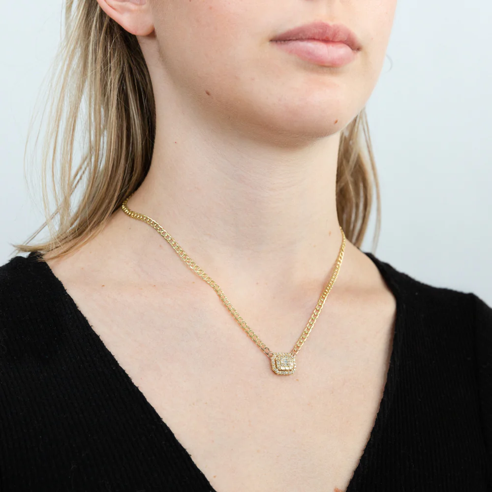 14ct Yellow Gold 1/2 Carat Diamond On 40cm Chain - Image 3