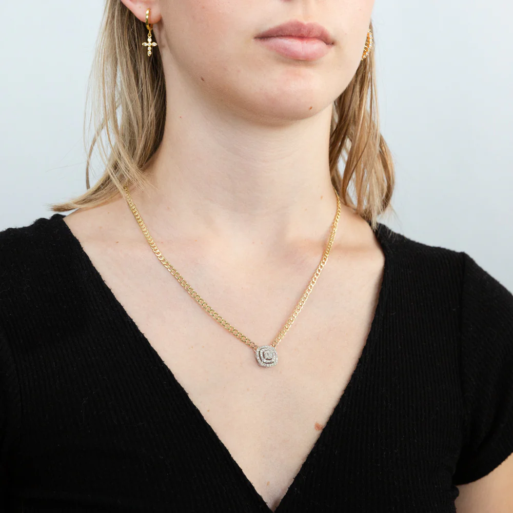 14ct Yellow Gold 1/2 Carat Diamond On 45cm Chain - Image 3