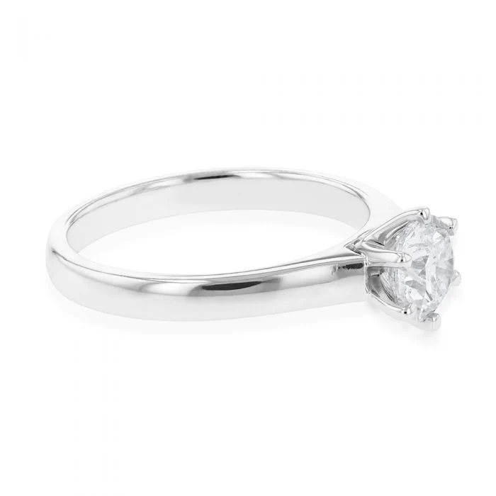 18ct 1.00 Carat Diamond 6 Claw Solitaire Ring - Image 2
