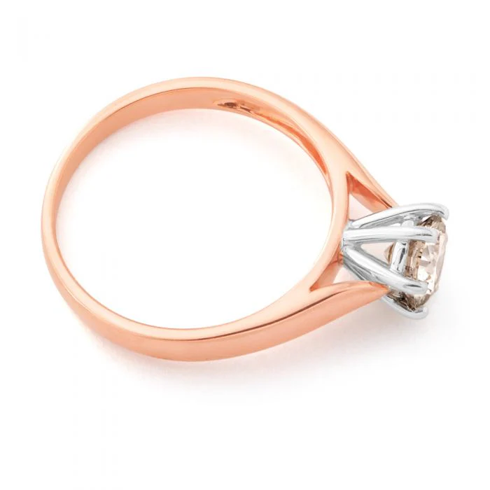 18ct Rose Gold 1.00 Carat Australian Diamond Solitaire - Image 2